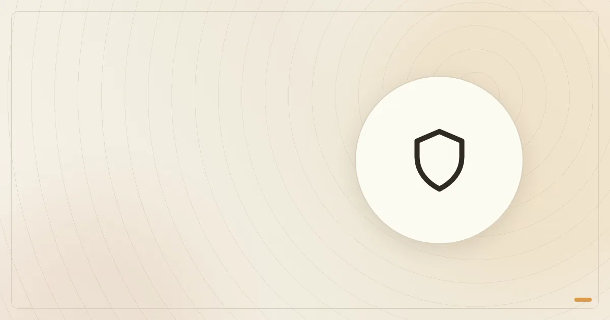 graphic: Warm geometric banner with a shield motif for a plain-English PHP security explainer